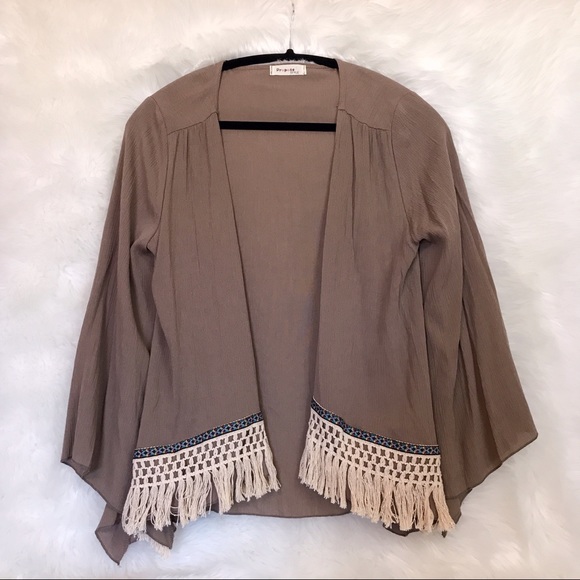 Propose Style Sweaters - Propose Style-Taupe/Brown Kimono-Sz Med.-NWOT